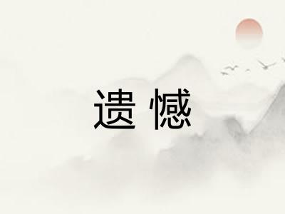 遗憾