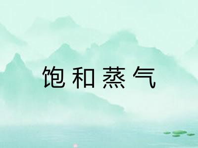 饱和蒸气