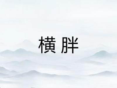 横胖