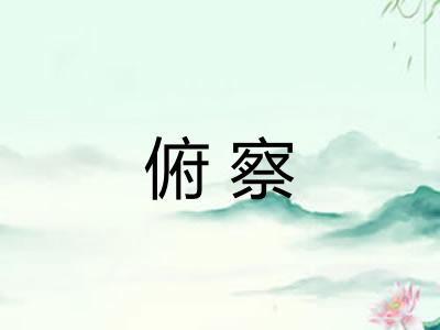 俯察 俯察