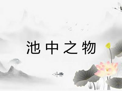 池中之物