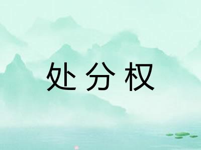 处分权