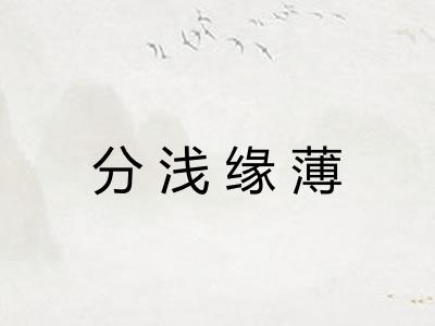 分浅缘薄