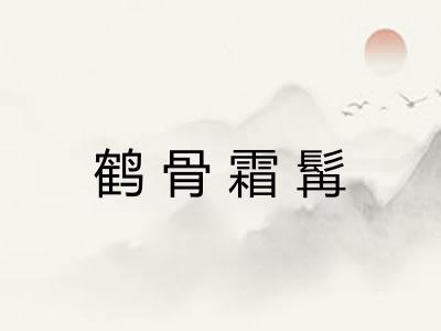 鹤骨霜髯