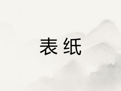 表纸