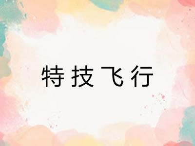 特技飞行 特技飞行
