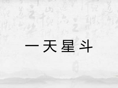 一天星斗
