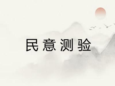 民意测验