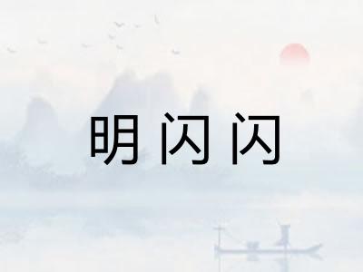 明闪闪 明闪闪