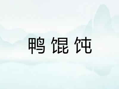 鸭馄饨