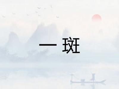 一斑