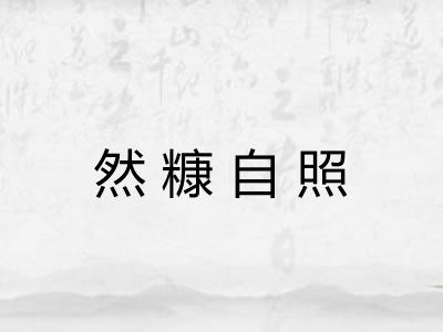 然糠自照