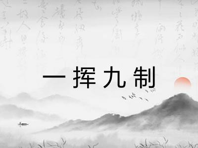 一挥九制