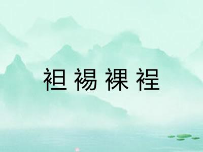 袒裼裸裎