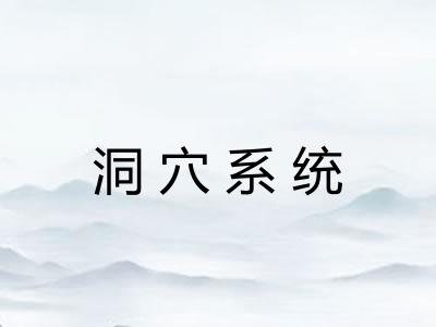 洞穴系统