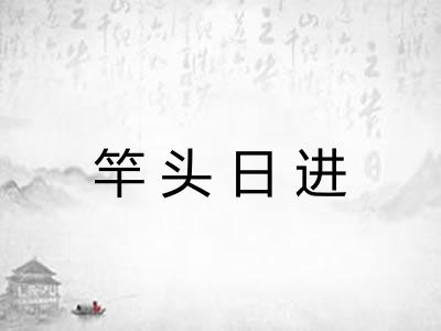 竿头日进 竿头日进
