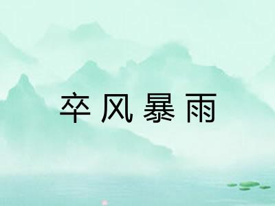 卒风暴雨