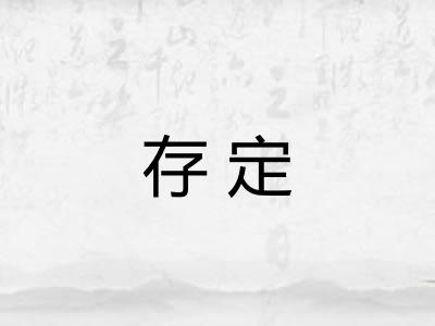 存定