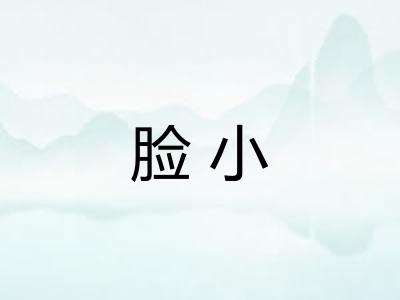 脸小 脸小