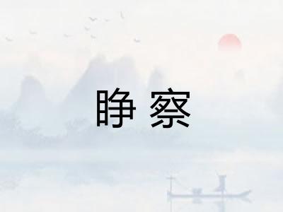 睁察