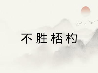 不胜桮杓