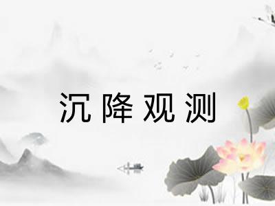 沉降观测