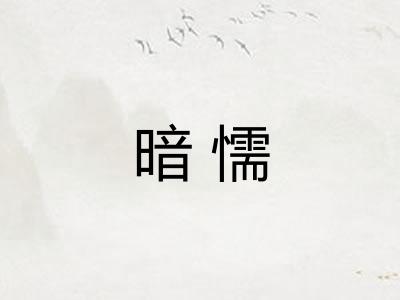 暗懦
