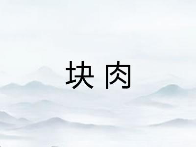 块肉