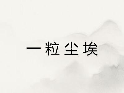一粒尘埃