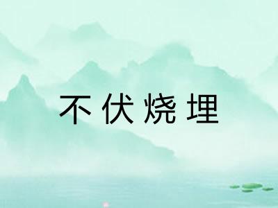 不伏烧埋