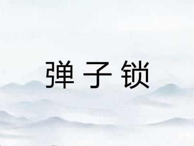 弹子锁