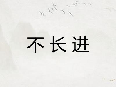 不长进