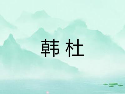 韩杜