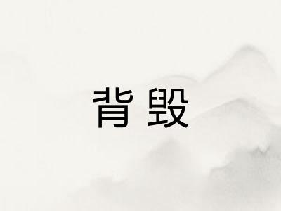 背毁