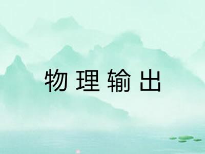 物理输出