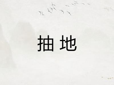 抽地 抽地