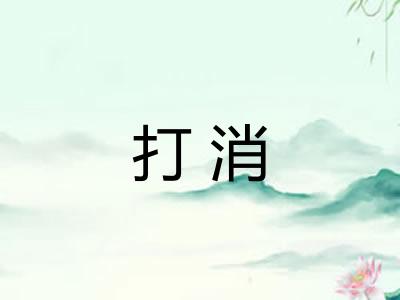 打消